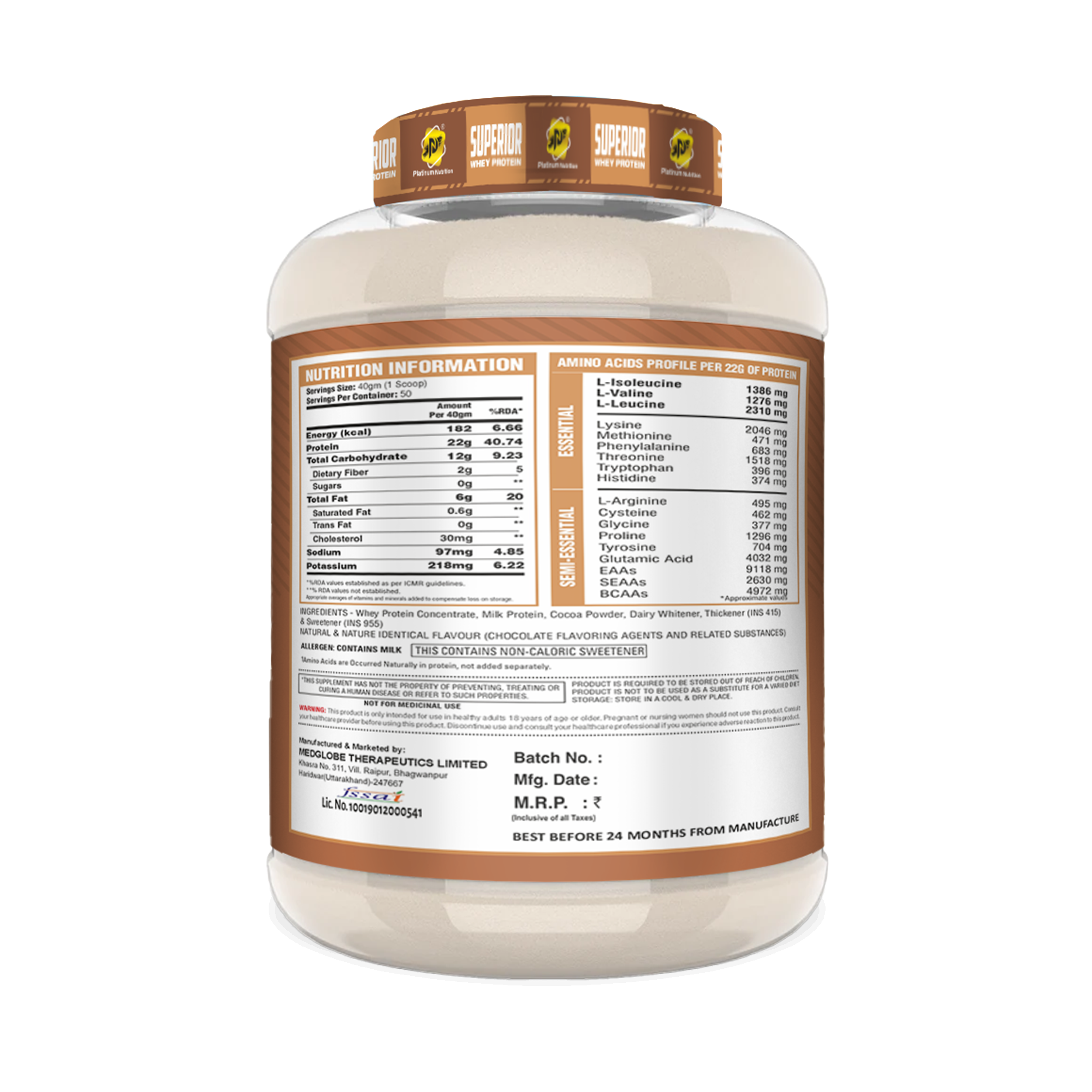 Platinum Superio Whey Protein Chocolate - Image 2
