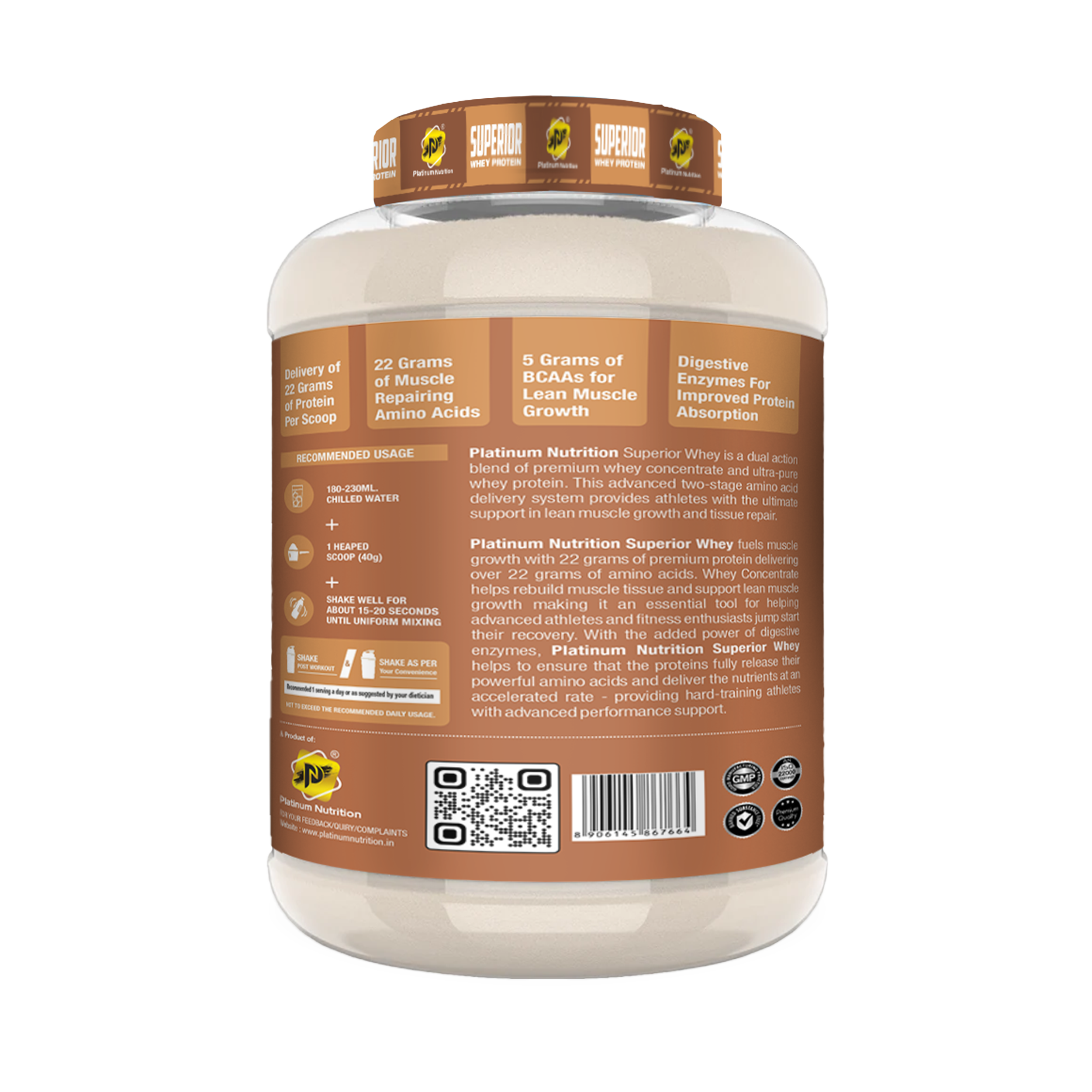 Platinum Superio Whey Protein Chocolate - Image 3